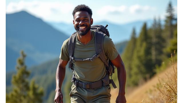 Robert, a member, looking active and healthy on a hike