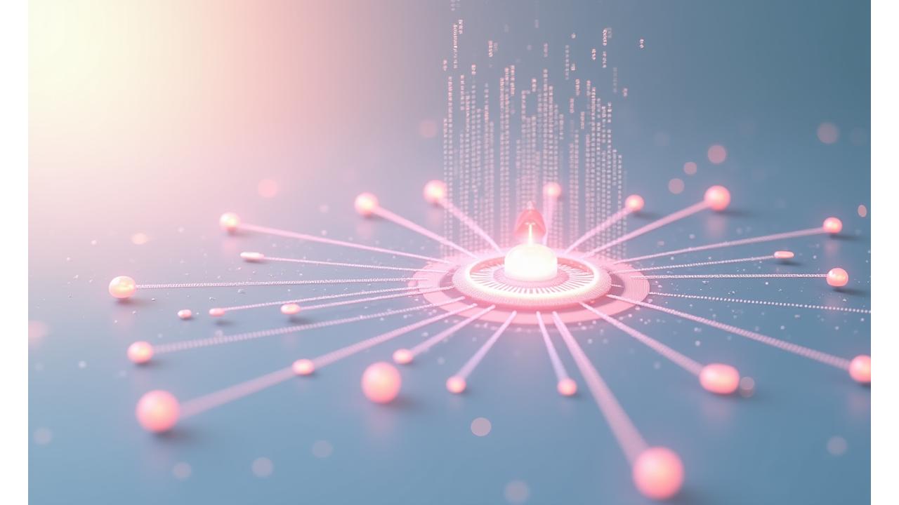 Illustration of various data points converging into a secure, organized system, representing personalized wellness insights without compromising privacy.