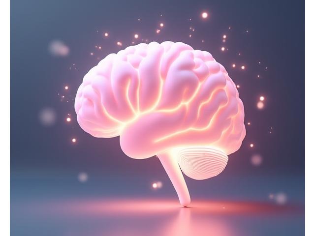 Abstract depiction of a calm, balanced brain receiving positive inputs, symbolizing emotional intelligence